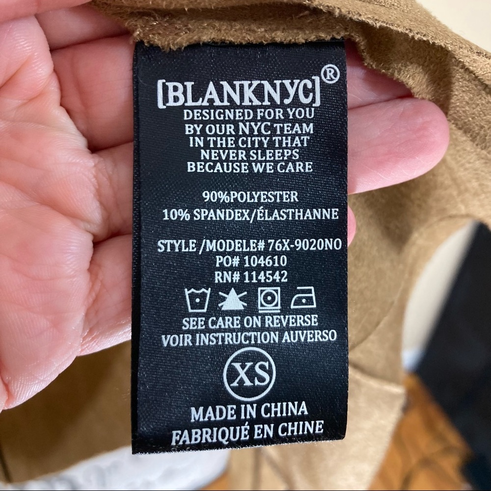 Blank NYC Drape Front Faux Suede Jacket - Picture 13 of 14